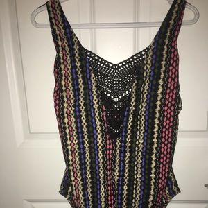 Time and tru swimsuit, 1X black yellow blue, pink